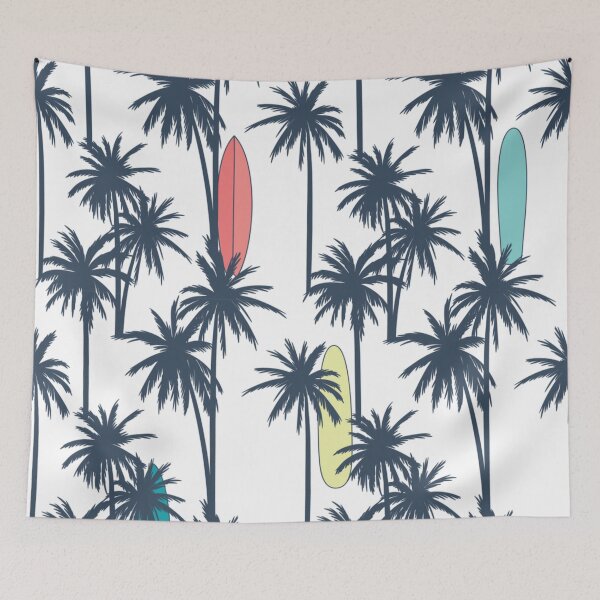 Item preview, Summer seamless pattern design.Palm tree,surfboard vector print For Men's & Women's Fashion designed and sold by TeeFashionShop.