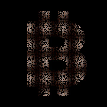 Artwork thumbnail, Bitcoin Stylish Binary Code Design by BitcoinDesigns