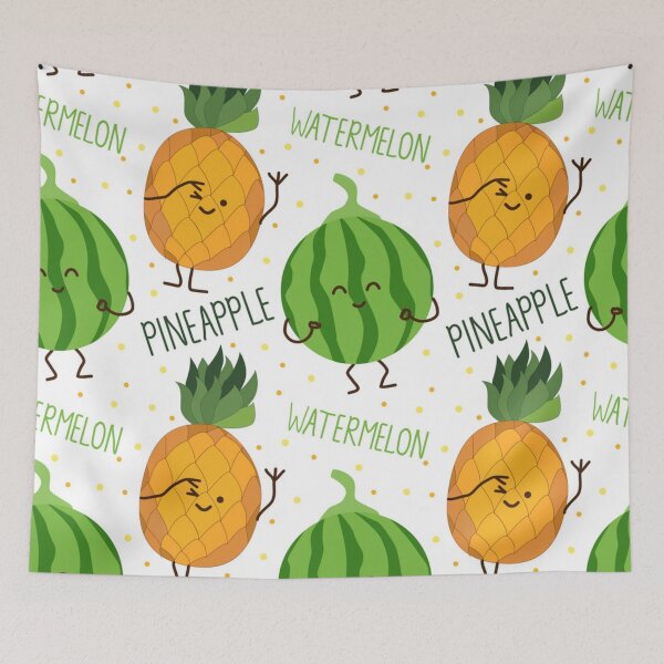 Item preview, Fun pineapple faces seamless designed and sold by Gurshnet68.