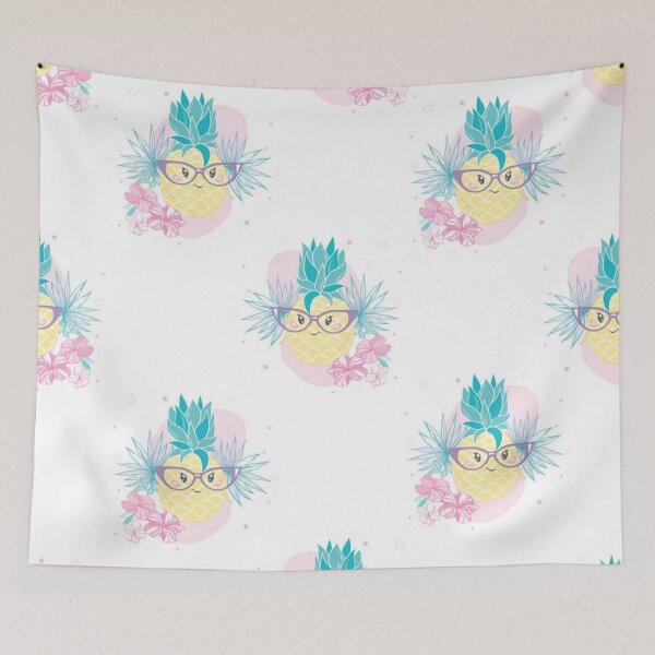 Item preview, Fun pineapple faces seamless designed and sold by Gurshnet68.