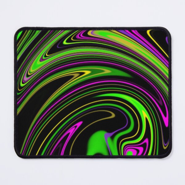 Item preview, green pink psychedelic swirl trippy artwork abstract acrylic designed and sold by Golden-place.