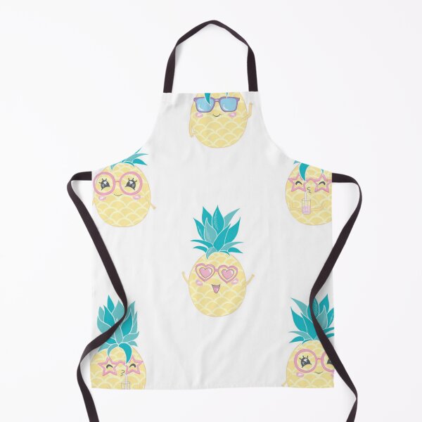 Item preview, Fun pineapple faces seamless designed and sold by Gurshnet68.