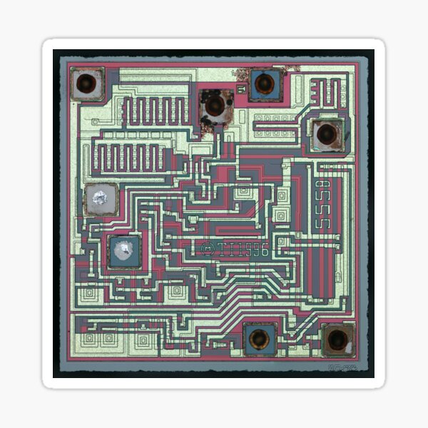 Silicon Die - TI SE555P Sticker
