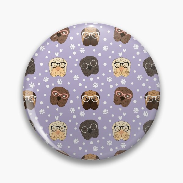 Item preview, Cute Shar Pei Dogs with Glasses designed and sold by Lulupainting.