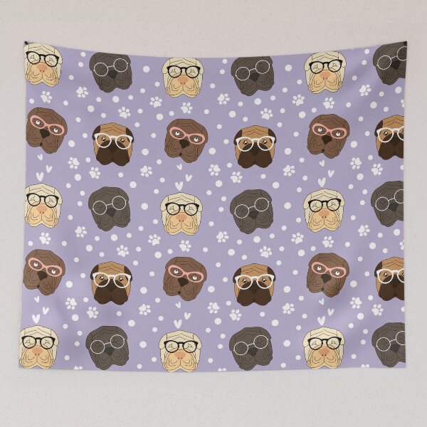 Item preview, Cute Shar Pei Dogs with Glasses designed and sold by Lulupainting.