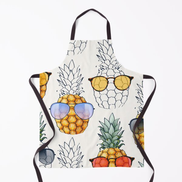 Item preview, Fun pineapple faces seamless designed and sold by Gurshnet68.