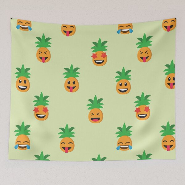 Item preview, Fun pineapple faces seamless designed and sold by Gurshnet68.