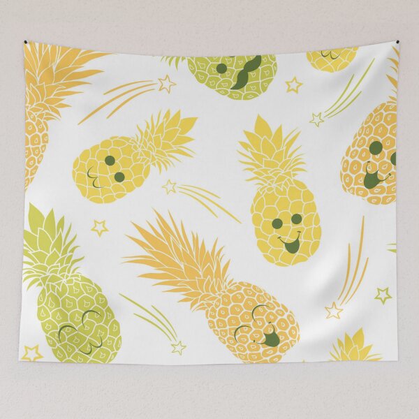Item preview, Fun pineapple faces seamless designed and sold by Gurshnet68.