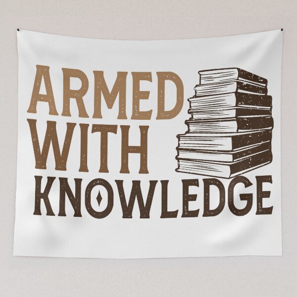 Item preview, Armed With Knowledge, knowledge is power Vintage designed and sold by HStudioPrints.