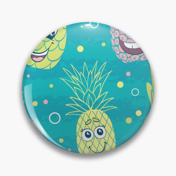 Item preview, Fun pineapple faces seamless designed and sold by Gurshnet68.