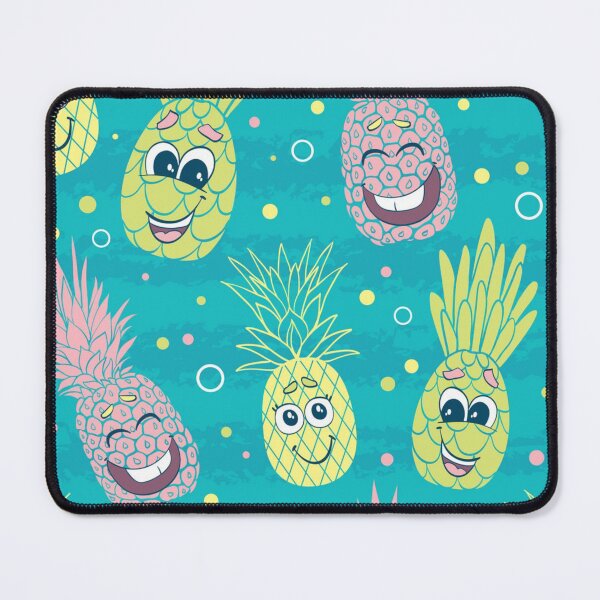 Item preview, Fun pineapple faces seamless designed and sold by Gurshnet68.