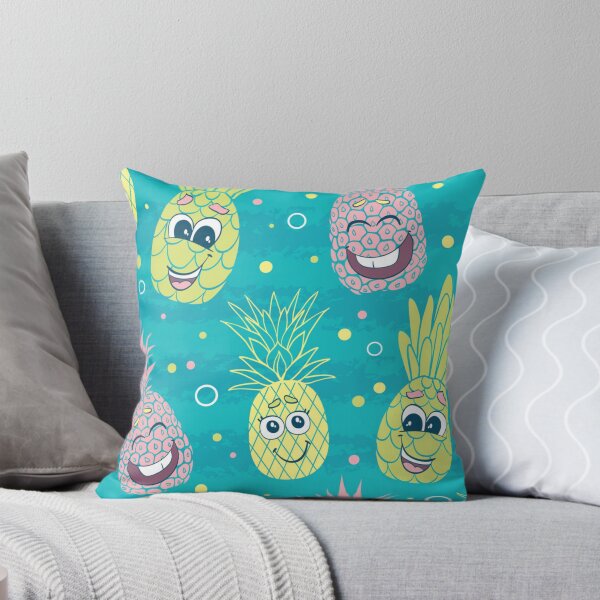 Item preview, Fun pineapple faces seamless designed and sold by Gurshnet68.