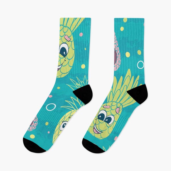Item preview, Fun pineapple faces seamless designed and sold by Gurshnet68.