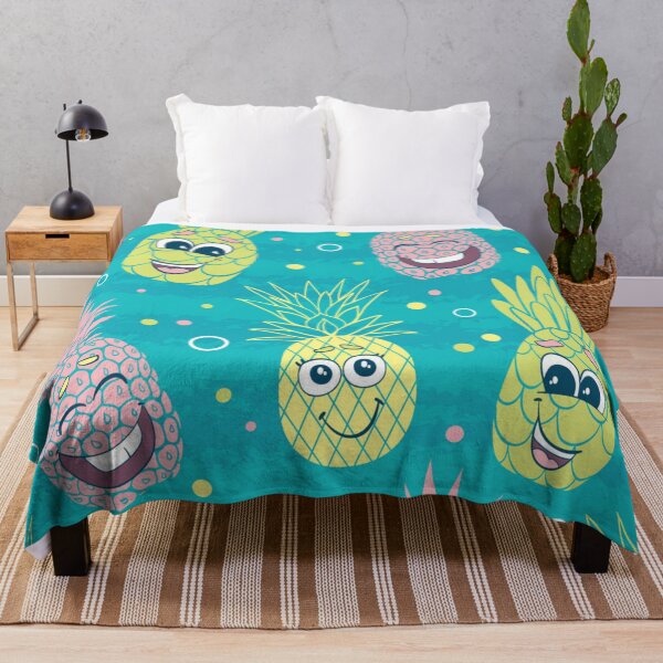 Item preview, Fun pineapple faces seamless designed and sold by Gurshnet68.
