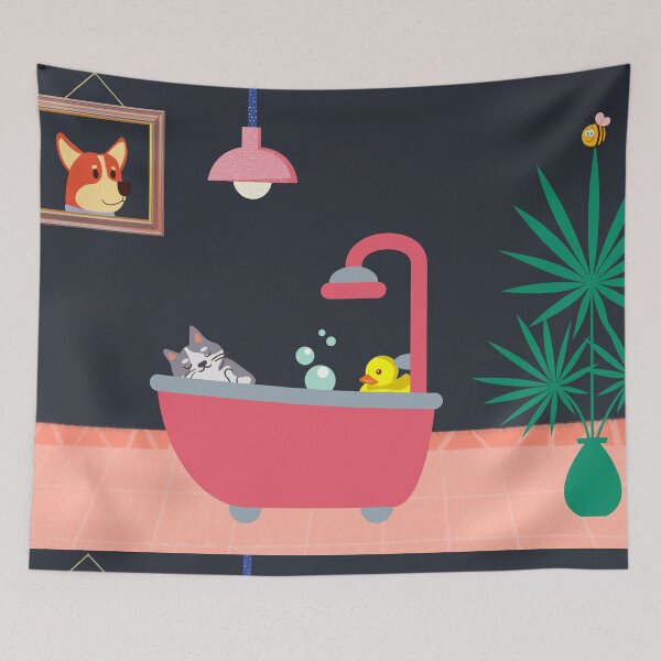Item preview, Cat bathtime designed and sold by GasconyPassion.