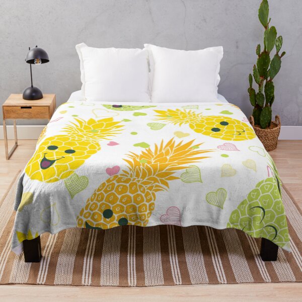 Item preview, Fun pineapple faces seamless designed and sold by Gurshnet68.
