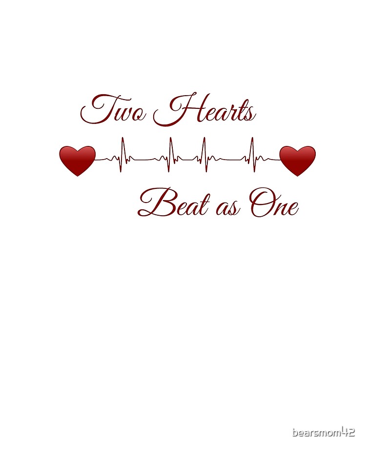 Skubbe gentage Rettelse Two Hearts Beat as One EKG Heartbeat Lover" iPad Case & Skin for Sale by  bearsmom42 | Redbubble