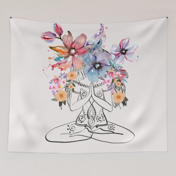 Item preview, Namaste and flowers designed and sold by PatiMN.