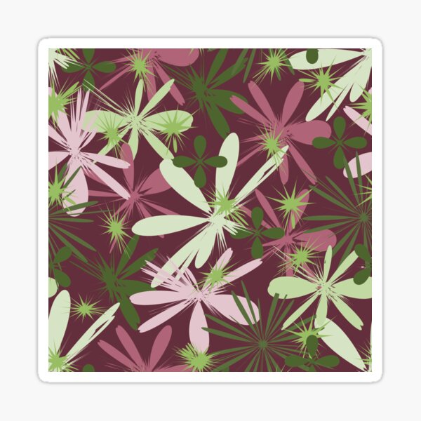 geometry  abstraction doodle  zigzags lines flowers Sticker