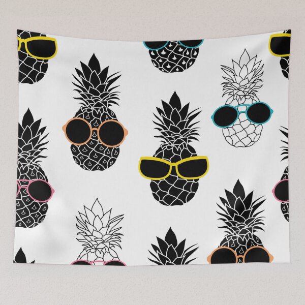 Item preview, Fun pineapple faces seamless designed and sold by Gurshnet68.