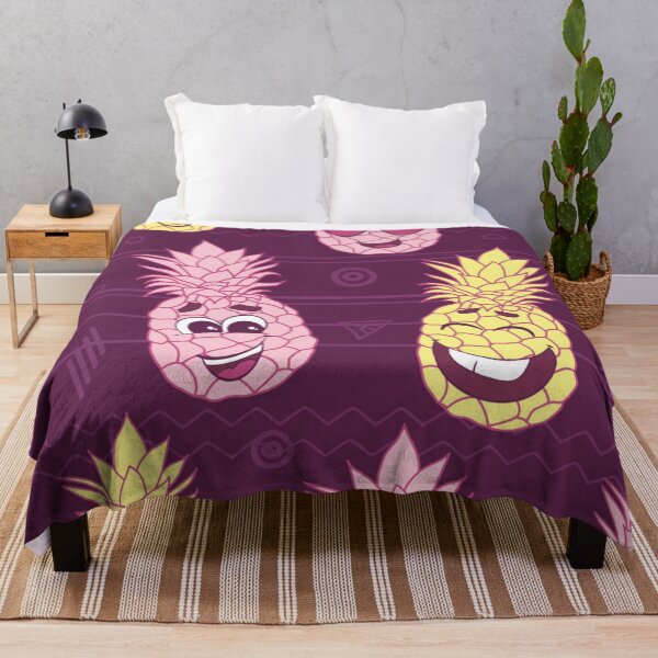 Item preview, Fun pineapple faces seamless designed and sold by Gurshnet68.