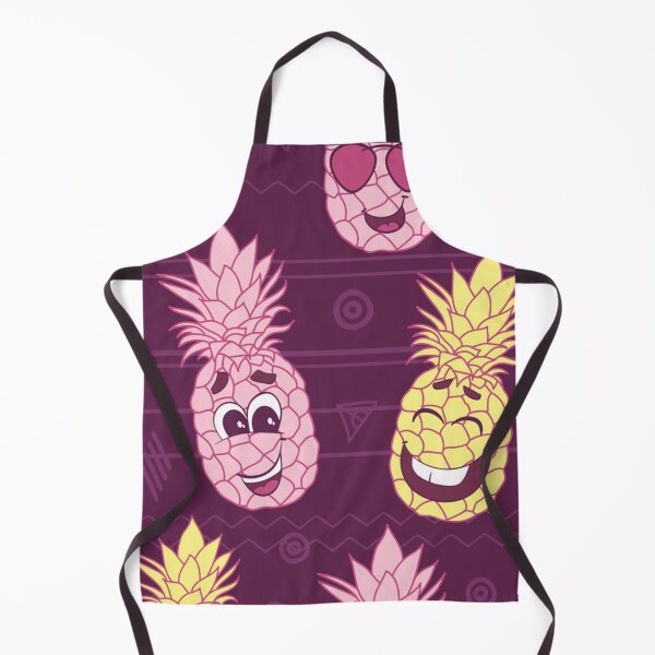Item preview, Fun pineapple faces seamless designed and sold by Gurshnet68.