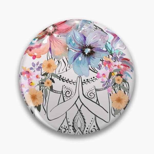 Item preview, Namaste and flowers designed and sold by PatiMN.