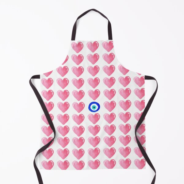 Item preview, Pink Hearts & Evil Eye Watercolor designed and sold by laurabethlove.