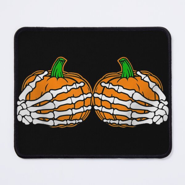 Item preview, Halloween Womens Boob Pumpkin Skeleton Hand designed and sold by ghazalish.