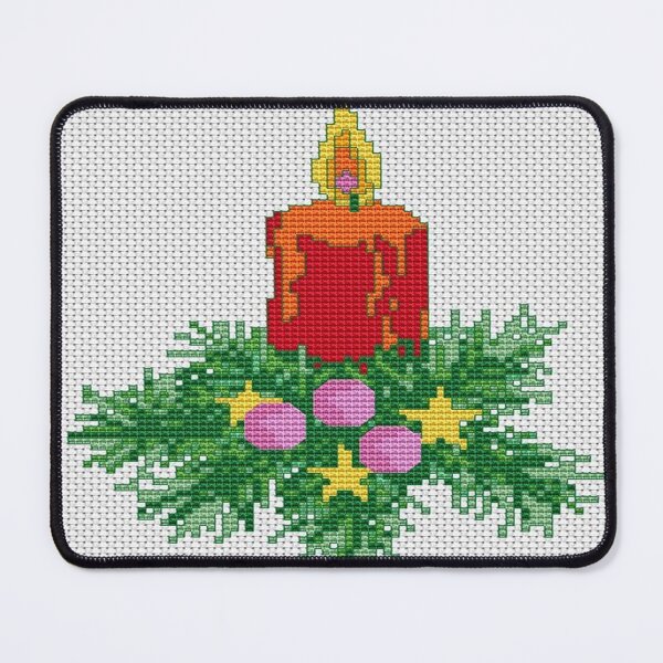 Item preview, Christmas Candle Cross Stitch Photograph designed and sold by taiche.
