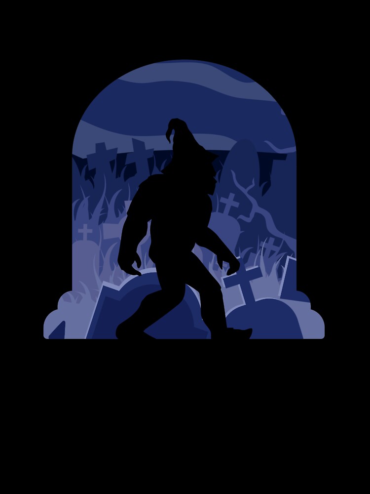 Thumbnail 7 von 7, Oversized T-Shirt, Bigfoot Witch Costume Halloween Cemetery Witch Sasquatch Gear designt und verkauft von DynamicDesign.