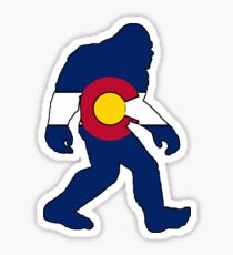 Colorado flag big foot yeti Sticker