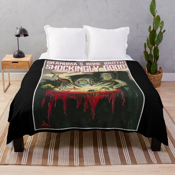 Item preview, Vintage Witch Bone Broth Cooking Retro Horror Poster Halloween Grandma Gift designed and sold by TheAplus.