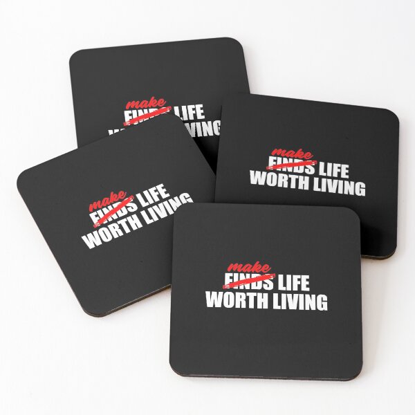 Item preview, MAKE LIFE WORTH LIVING (BLACK) designed and sold by AnaelDraw.