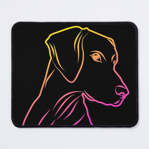 Item preview, Gradient Yellow Orange Magenta Dog Facing Right and Looking designed and sold by Vasabi88.