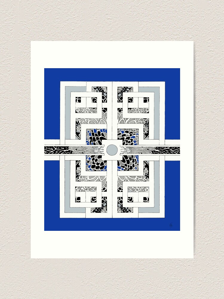 Alternative Ansicht von The other way around in royal blue Kunstdruck