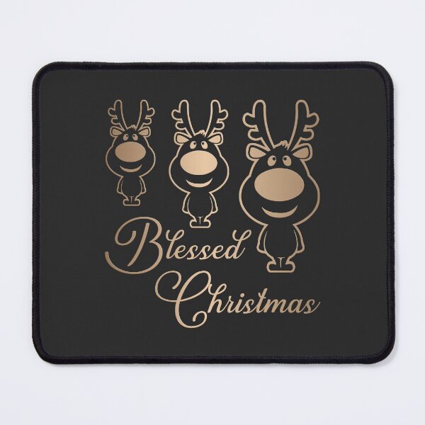 Item preview, Blessed Christmas with Three Cute Reindeers designed and sold by simplydesignart.