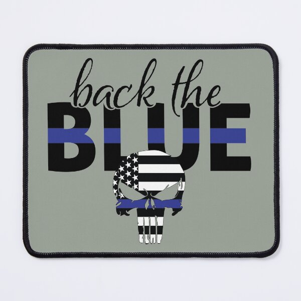 Item preview, Thin Blue Line Back The Blue Skull designed and sold by Sheepherder120.