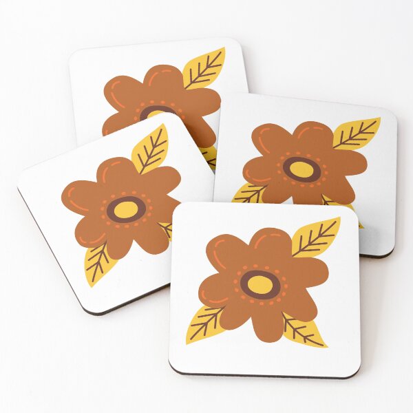 Artikelvorschau, Burnt Orange Herbstblumenmuster entworfen und verkauft von Smileycreation.