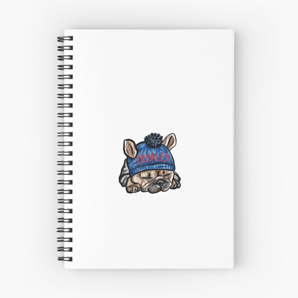 Item preview, French Bulldog Desales Puppy in Beanie drawing designed and sold by BlueBoarCrafts.
