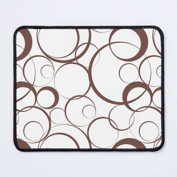 Item preview, Brown and White Retro Ring Pattern 2021-2022 Trending Color - Colour- Shade- Hue Pantone Root Beer 19-1228 designed and sold by ColorOfTheYears.