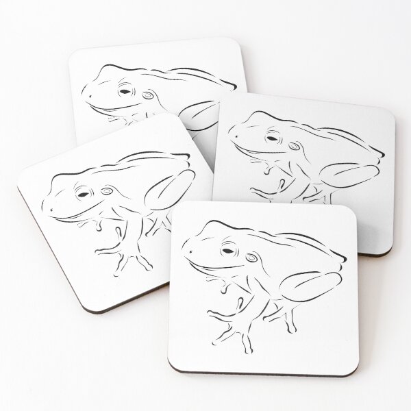 Item preview, White Tree Frog Stencil designed and sold by TokkiJess.