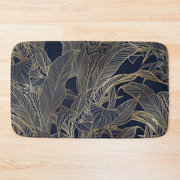 Item preview, Modern Blue Gold Foliage Plant Botanical Design designed and sold by InovArtS.