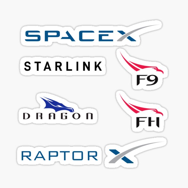 SpaceX Logos Sticker