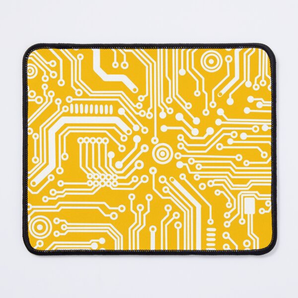 Item preview, Mustard Yellow microchip hardware circuit design designed and sold by Giulia  Palazzo.