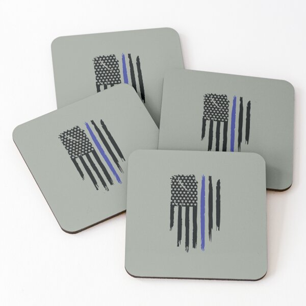 Item preview, Thin Blue Line Distressed Flag designed and sold by Sheepherder120.