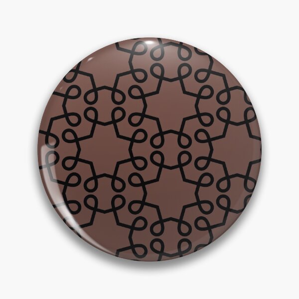 Item preview, Brown and Black Swirl Shape Tile Pattern 2021-2022 Trending Color - Colour- Shade- Hue Pantone Root Beer 19-1228 designed and sold by ColorOfTheYears.