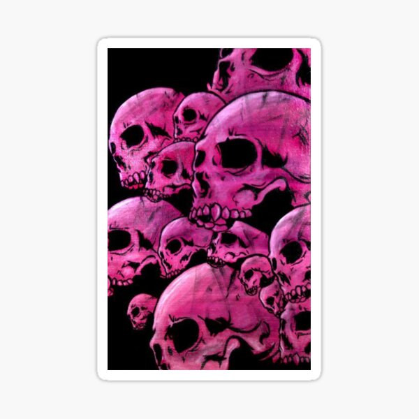 PINK SKULLS! Sticker