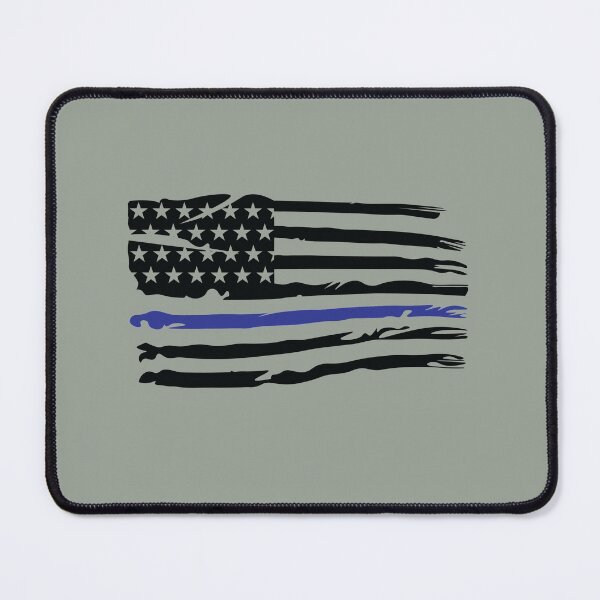 Item preview, Thin Blue Line Distressed Flag designed and sold by Sheepherder120.
