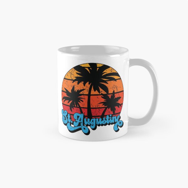 Item preview, St. Augustine Florida Retro Palm Trees with Sunset designed and sold by hobrath.